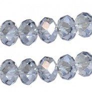 Faceted glass beads 8x6 Disc